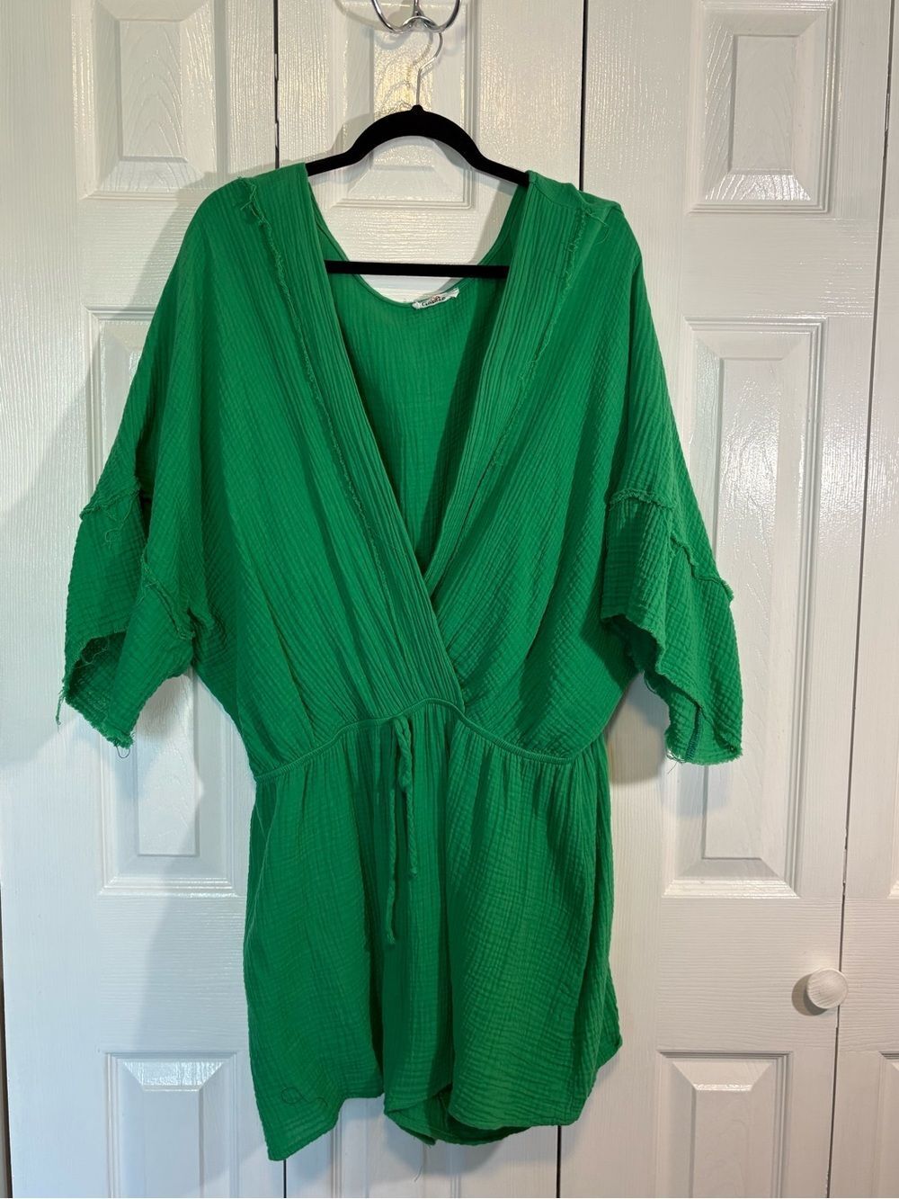 Green V-Neck Romper